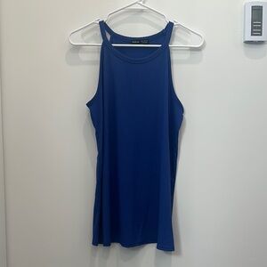 SHEIN Blue Fitted Sleeveless Tank Top